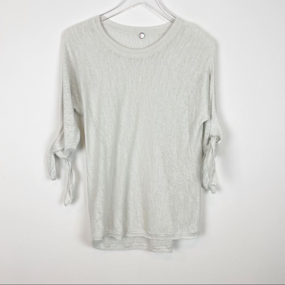 Margaret O’Leary linen blend knit top size S
